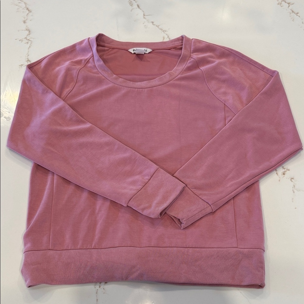 Athleta Women’s Mauve Pink Long Sleeve Pullover Sweatshirt – Size Small Petite